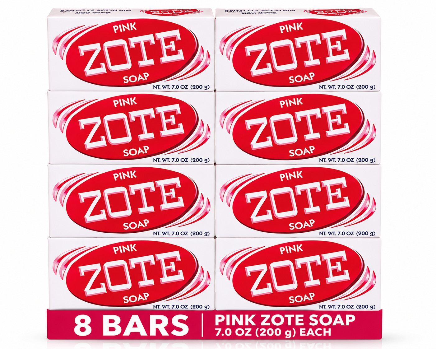 Zote Pink Laundry Soap Washing Clothes 7oz Bars Detergent Kitchen Jabon (8 Pack)