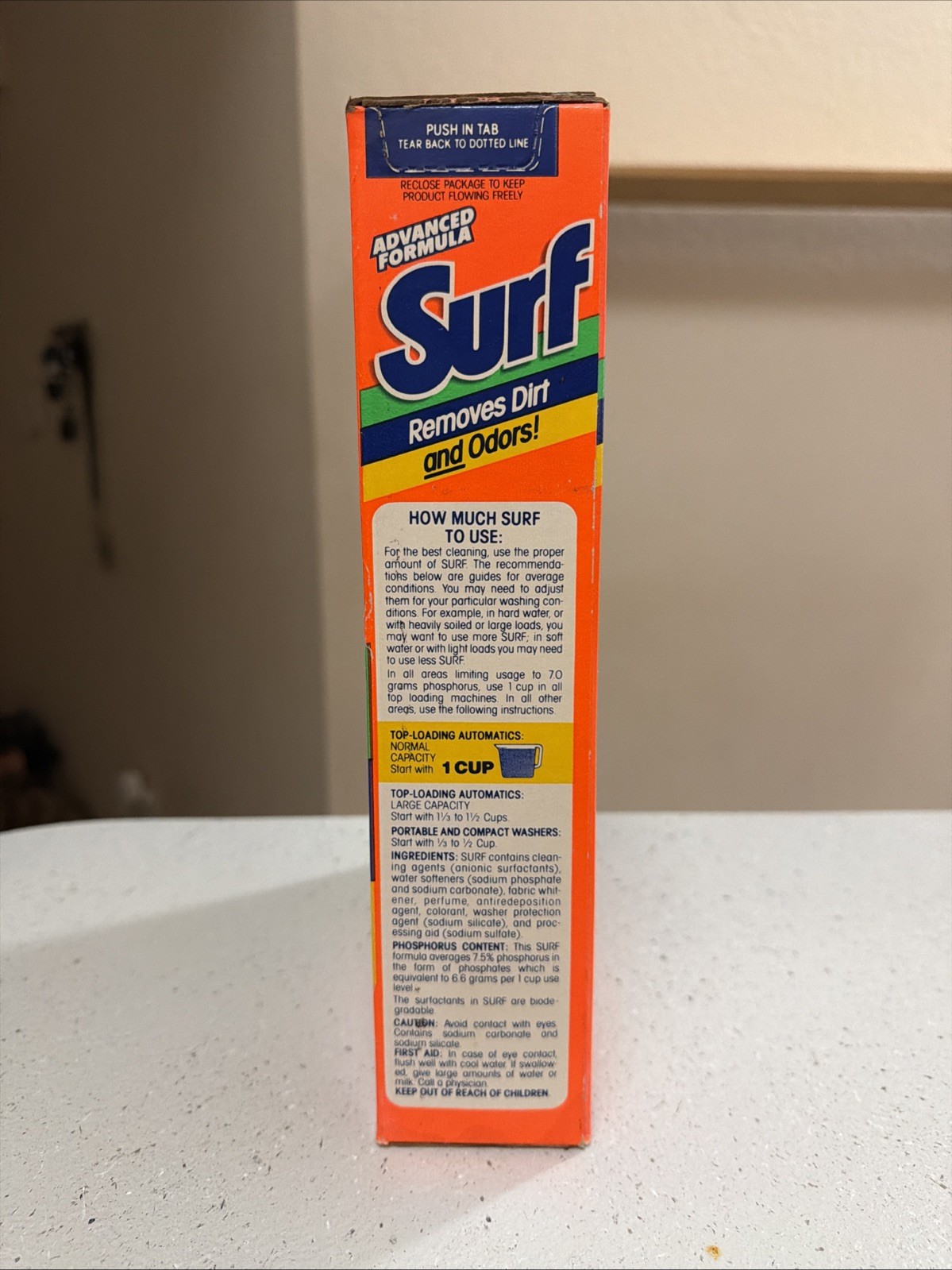 SURF Laundry Detergent Powder Soap Giant Size 42oz Sealed Vintage 1990’s