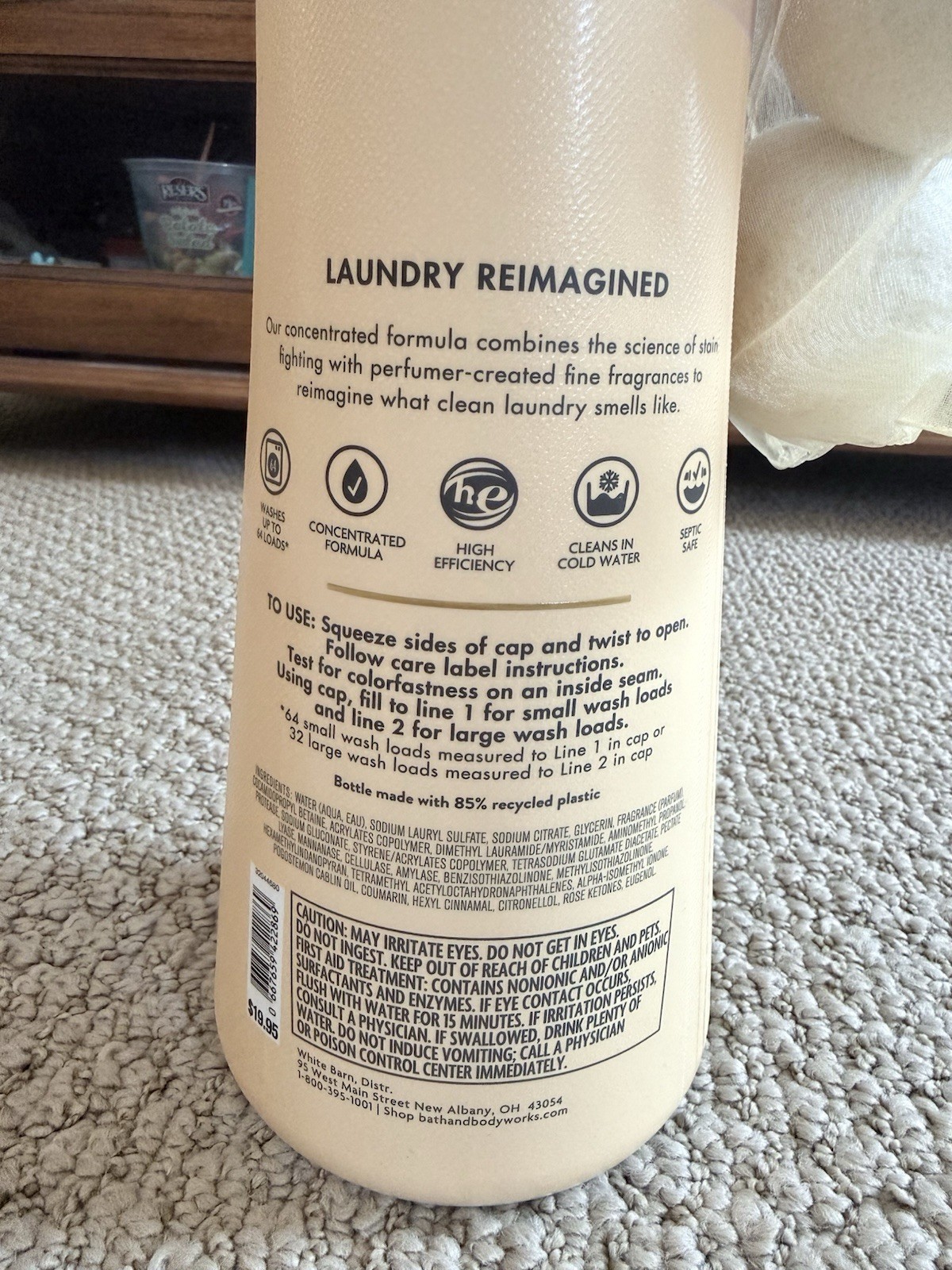 White Barn Concentrated HE Laundry Detergent Vanilla Suede, 32 fl oz