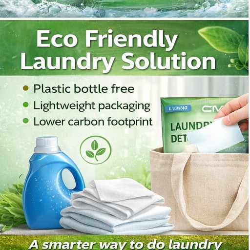 3 Pack Laundry Detergent Sheets Eco Friendly Quick Dissolve Travel Wash 60 Loads