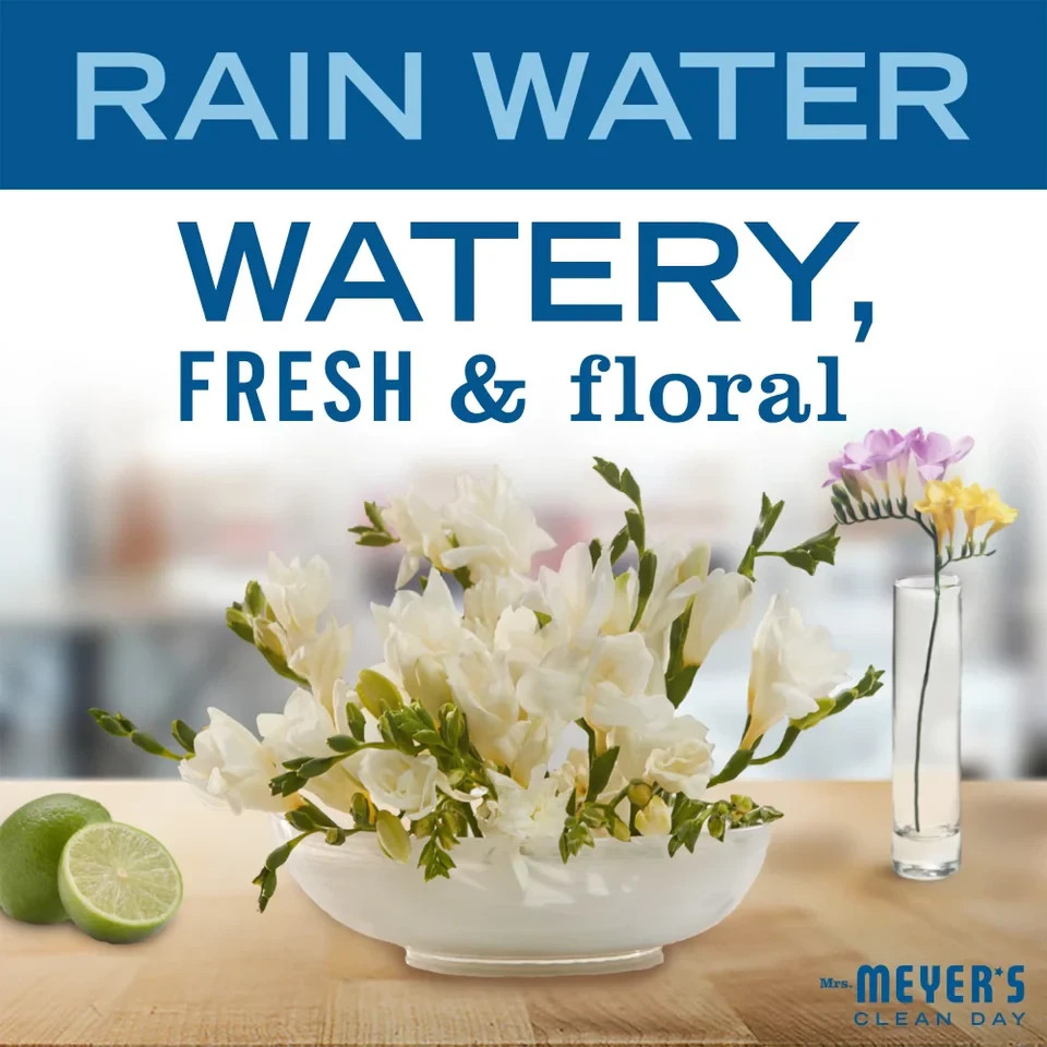 Mrs. Meyer’s Clean Day Dryer Sheets 80 Ct – Rain Water Scent, Plant-Based