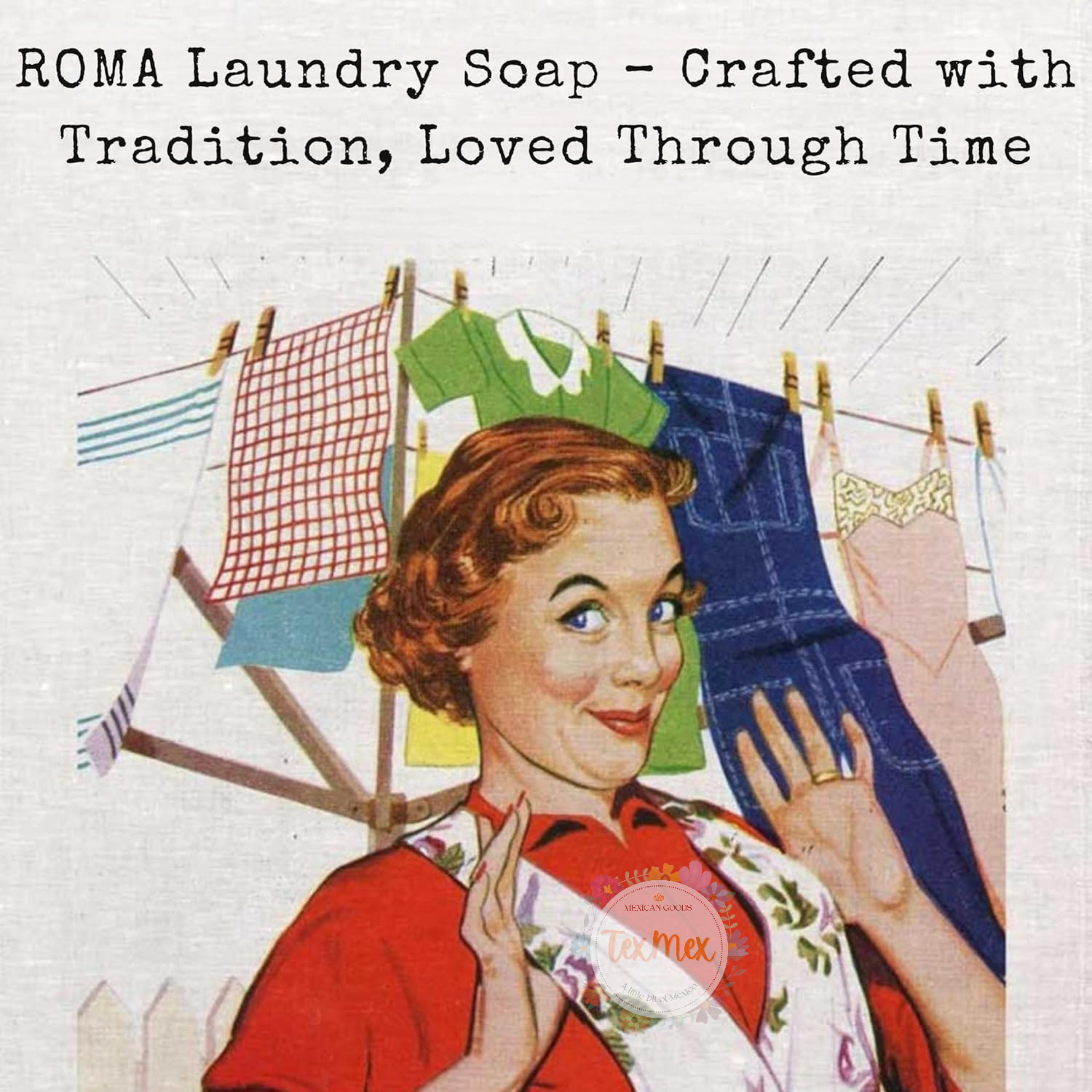6 Pack ROMA Laundry Soap Bar – Stain Remover & Fabric Care (100% Mexican)