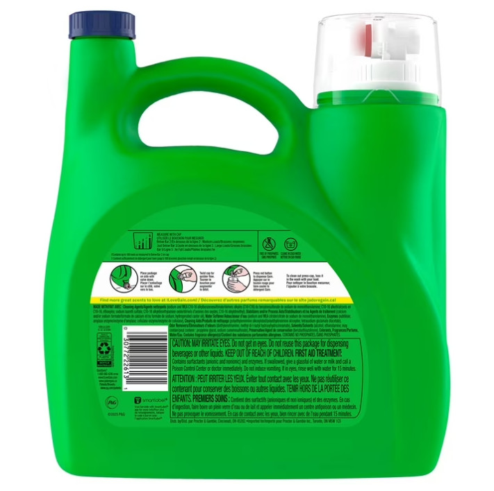3 PACK Gain Laundry Detergent Liquid, Waterfall Delight Scent, 100 Loads