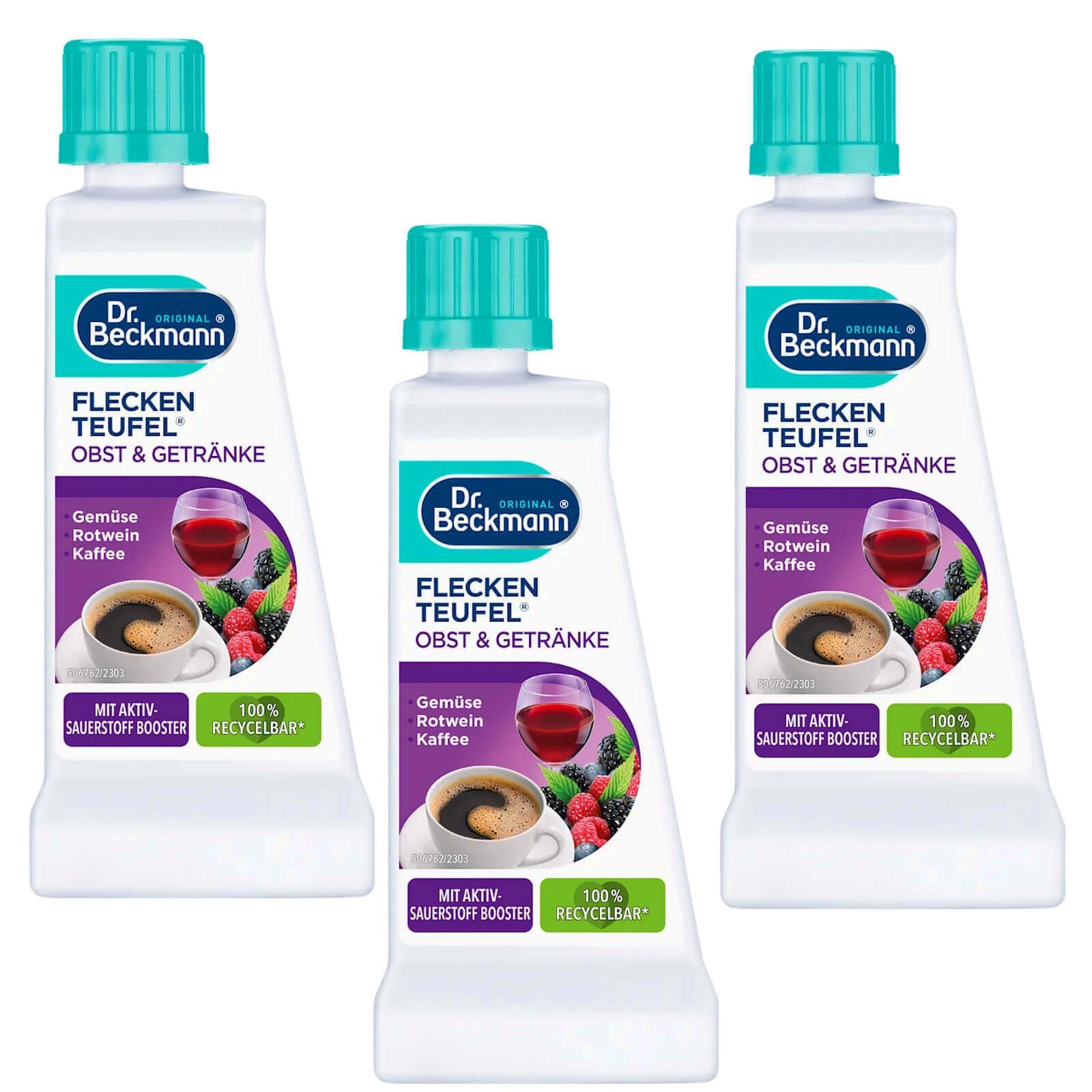 3x Dr. Beckmann Stain Remover 50ml Spot Devil Fruit & Drinks #02