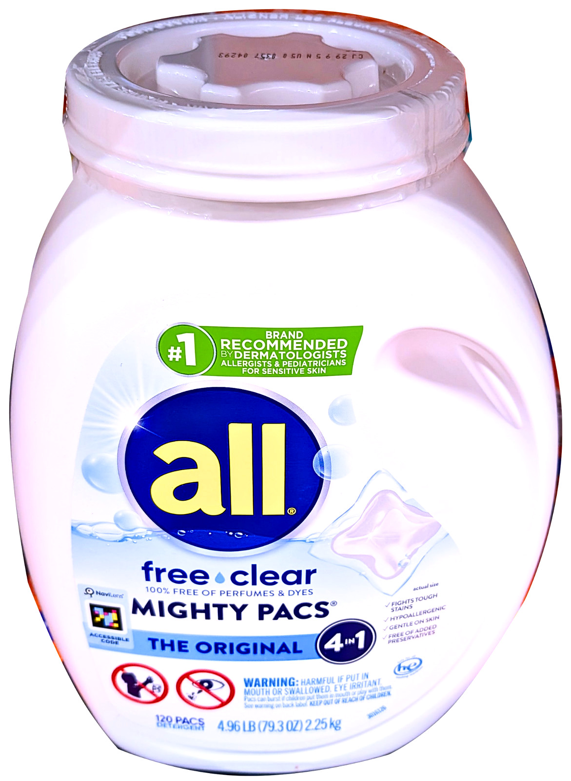 all free clear Mighty Pacs Laundry Detergent Pacs The Original 120 Count