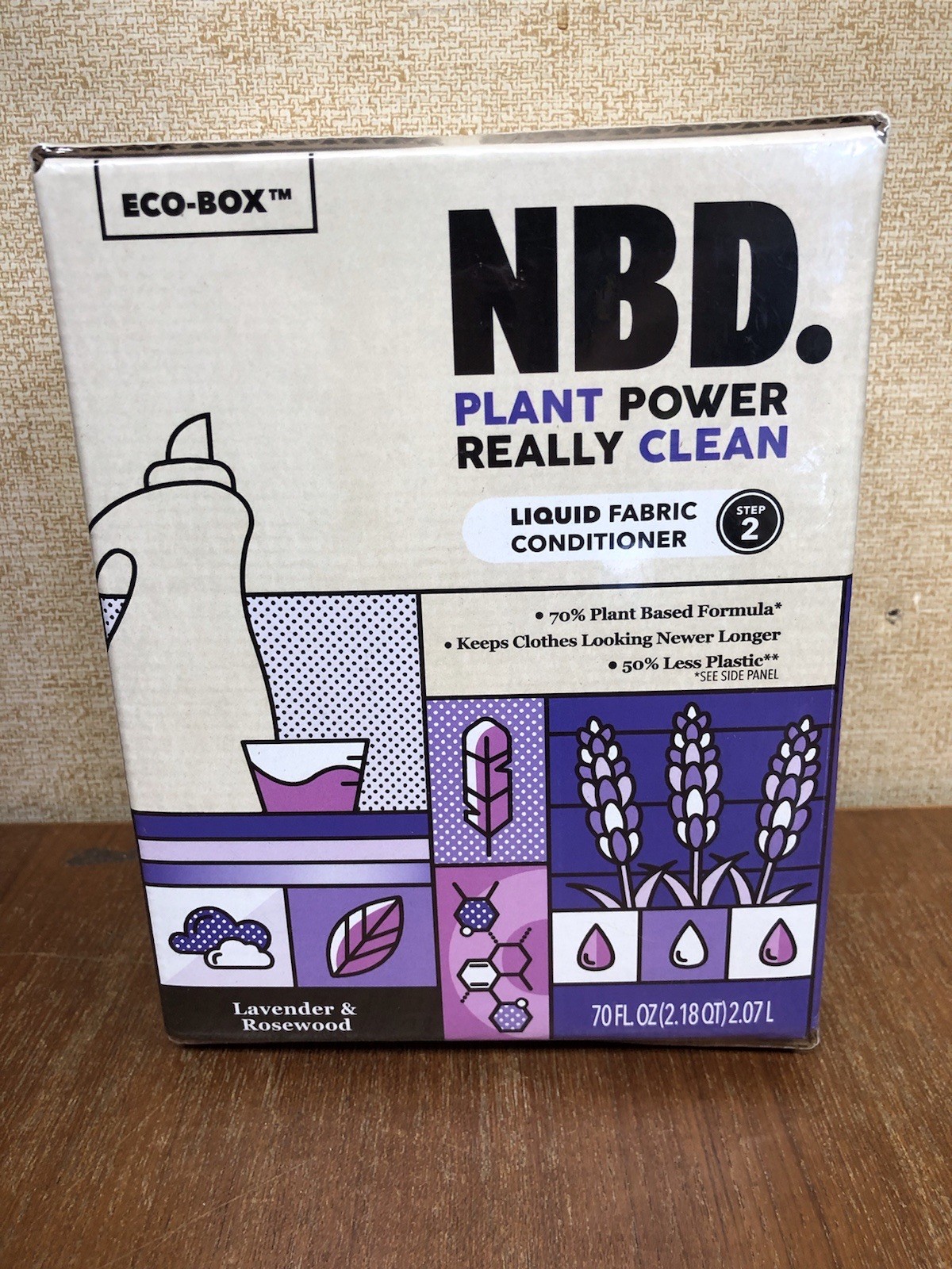 RARE NBD Liquid Fabric Conditioner Plant Power Lavender Rosewood EcoBox 70FL OZ