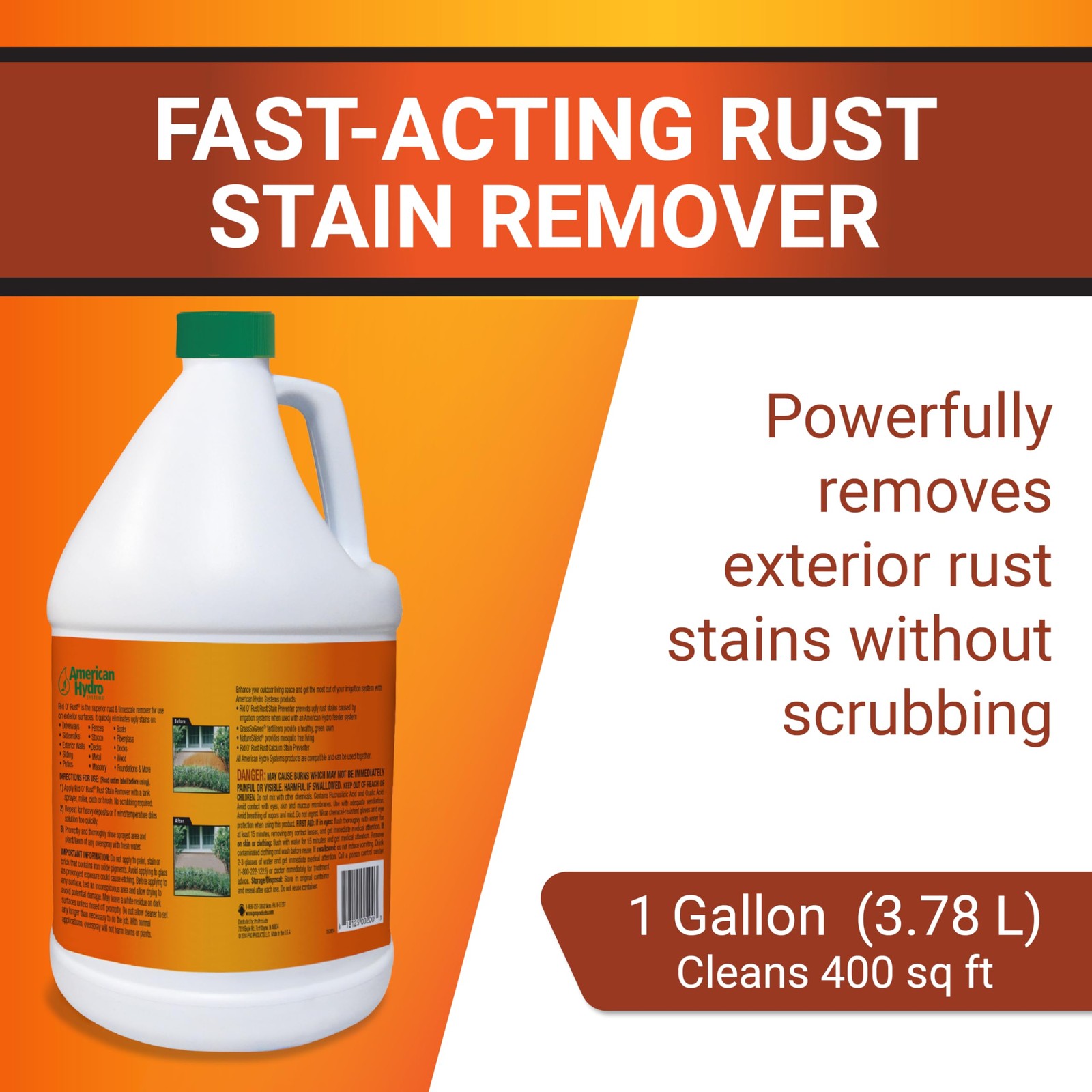 American Hydro Systems 2662 Rid O’ Rust Liquid 128 Fl Oz (Pack of 1), Bottle