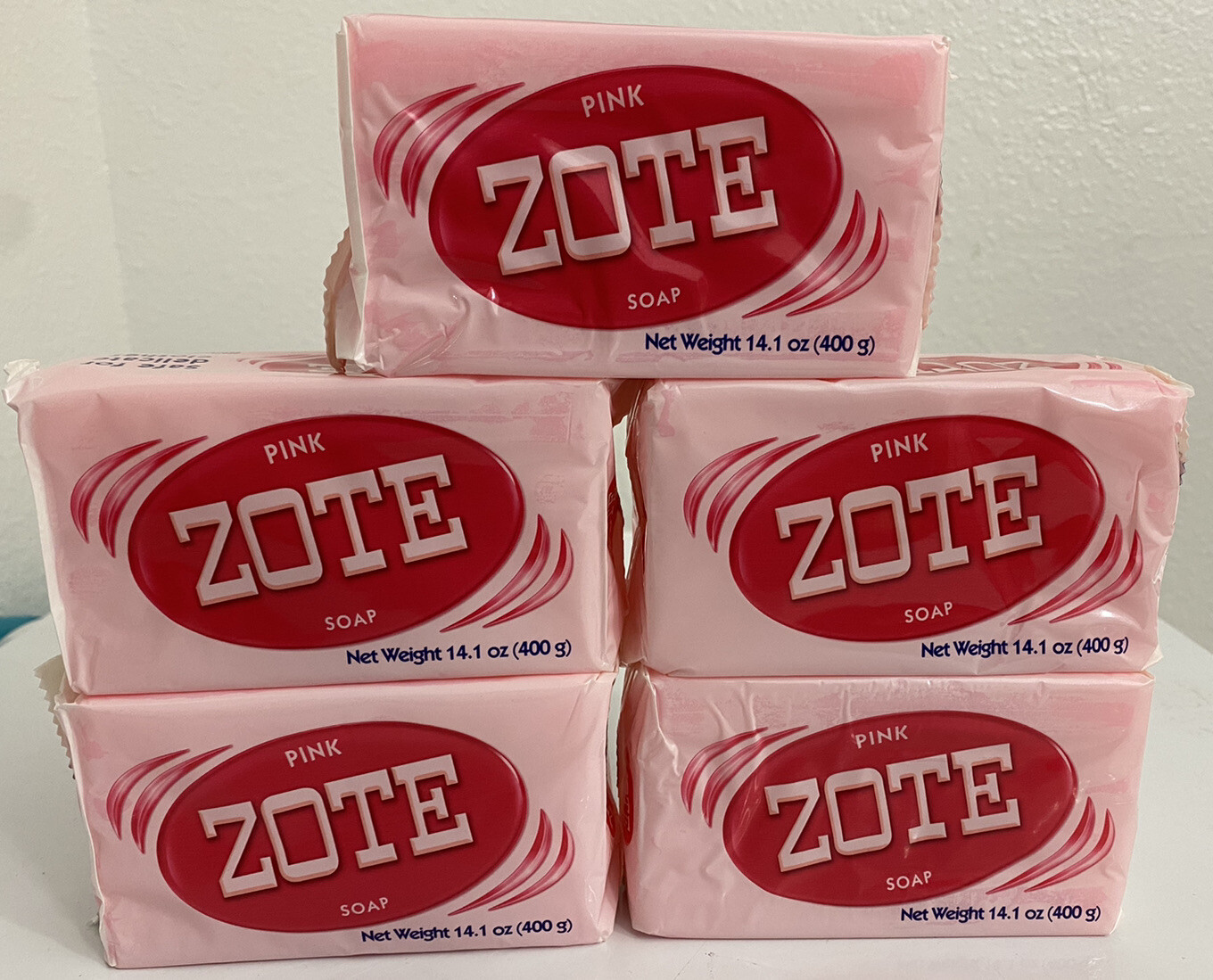 PINK ZOTE SOAP 400 g/ 14.1oz BARS For Cleaning Laundry Detergent Whitening Power