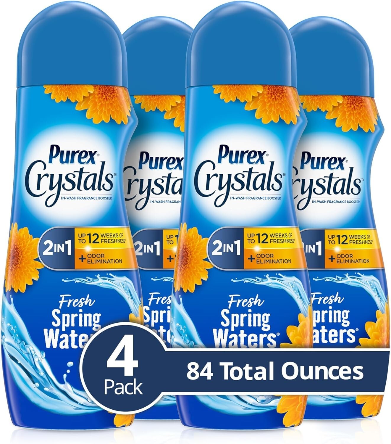 Purex Crystals In-Wash Fragrance and Scent Booster, Fresh Spring Waters, 21 Ounc