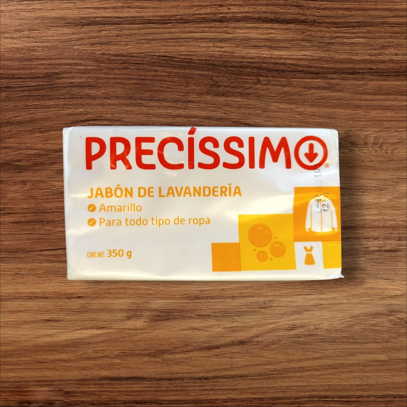 Precissimo 🟡 Jabón De Barra Para Lavar 350g/Precissimo Yellow Laundry Soap Bar