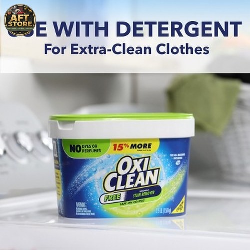OxiClean Free Stain Remover Powder – 3lbs, Unscented, Dye-Free