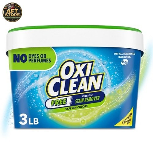 OxiClean Free Stain Remover Powder – 3lbs, Unscented, Dye-Free