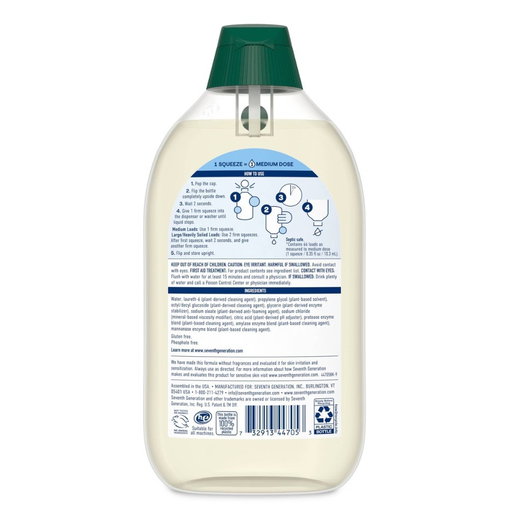 Free & Clear Ultra-Concentrated 66-Loads Laundry Detergent – 23.1 fl oz