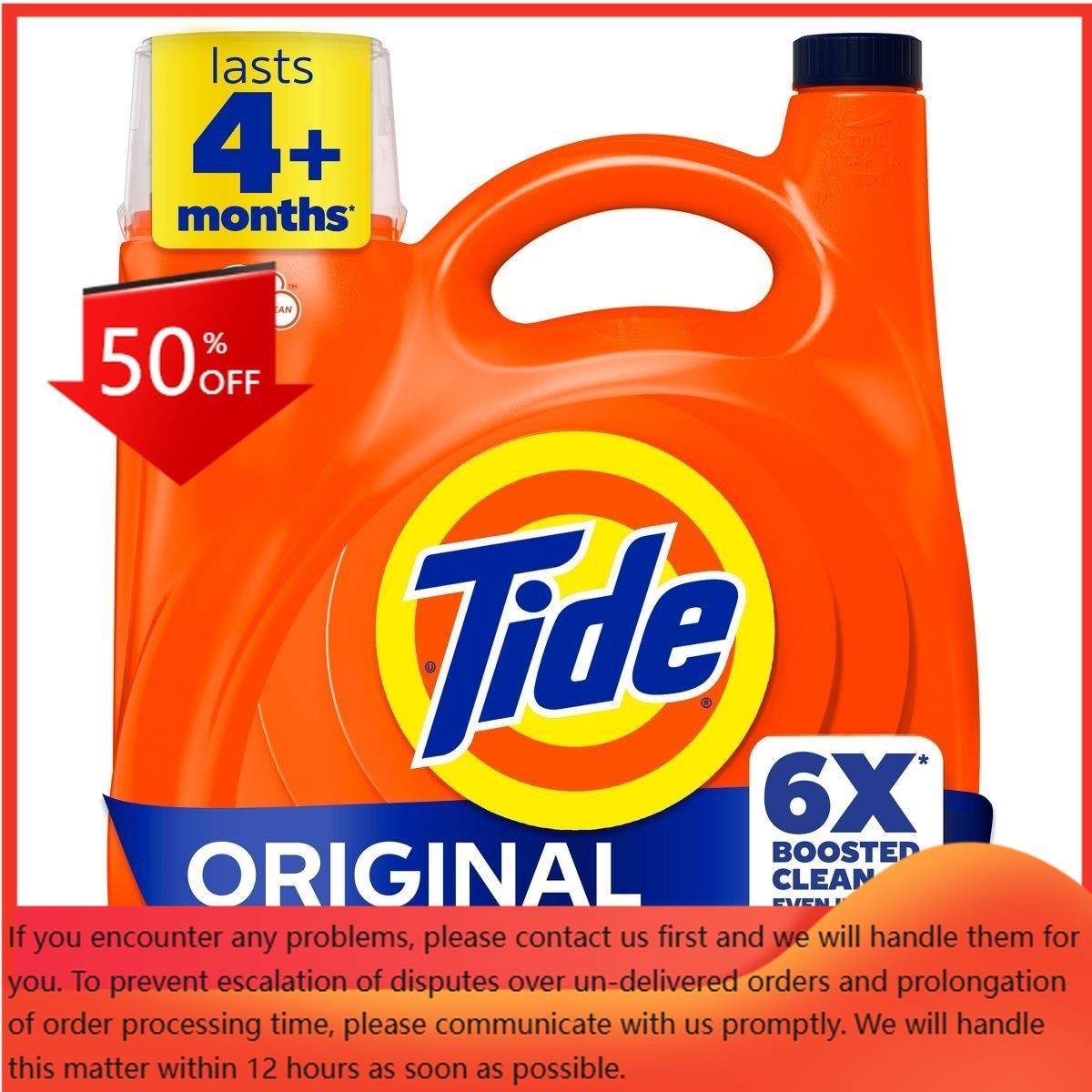 Tide Original HE Deep Cleaning Concentrated Liquid Laundry 100 Loads – 125 fl oz