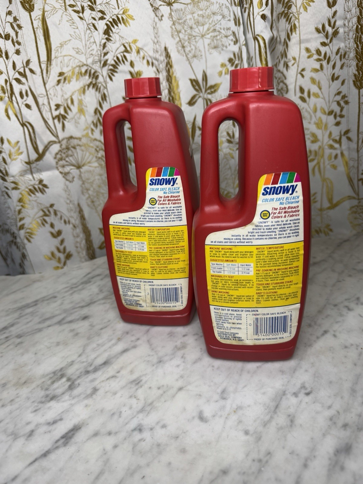 Vintage – SNOWY – Color Safe Bleach-32oz, 2 Bottles