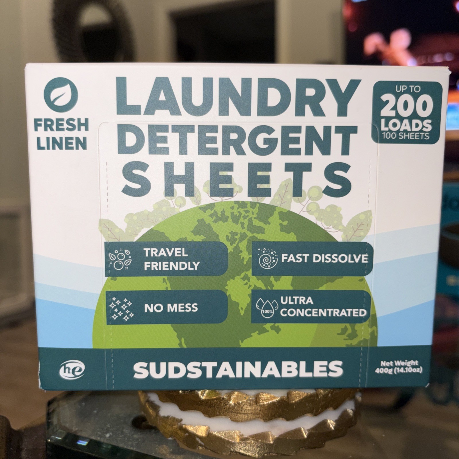 Sudstainables Laundry Detergent Sheets 200 Loads – Dissolvable Laundry Sheet NIB