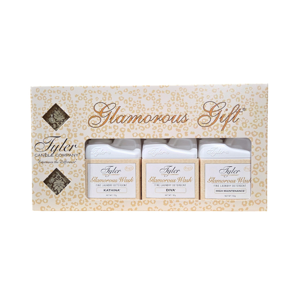 Tyler Candle Glamorous Wash and Candle Gift Set | Diva, High Maint., Kathina