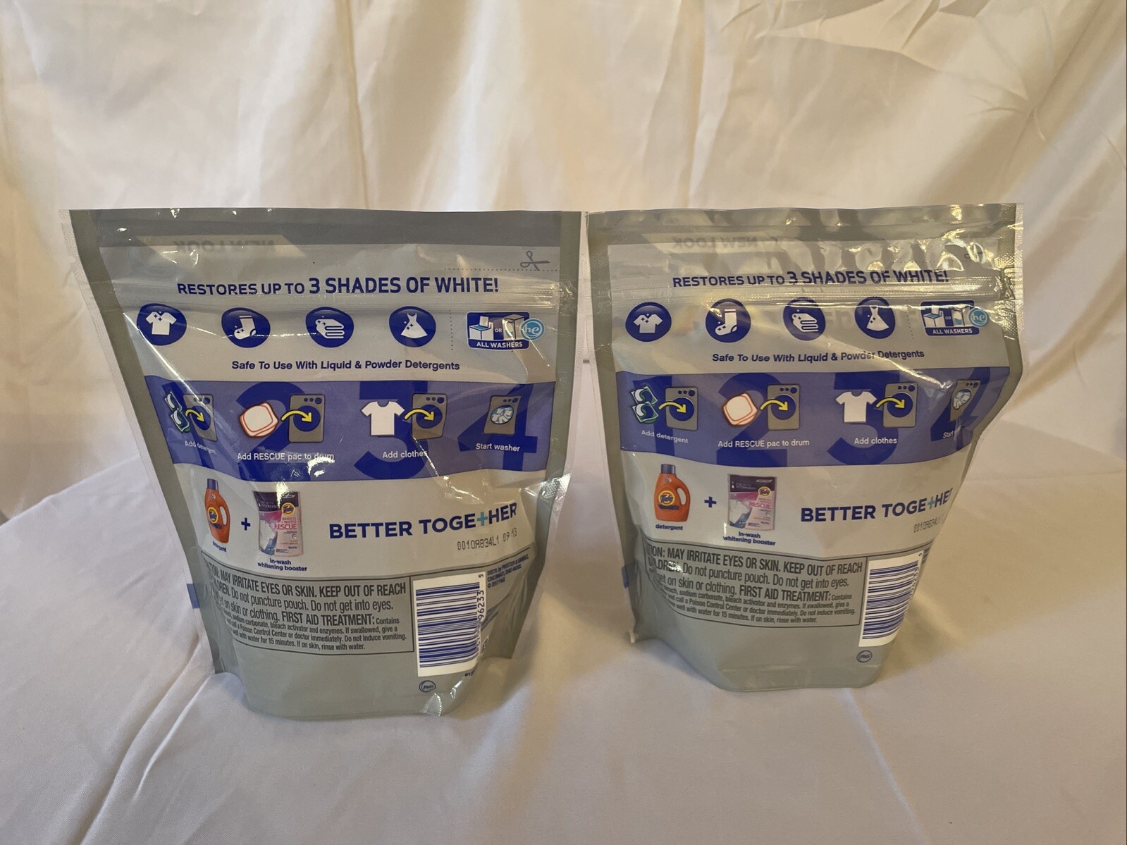 2 Tide Brights & Whites Rescue In Wash Laundry Booster 9 Count Ea. – 18 Total