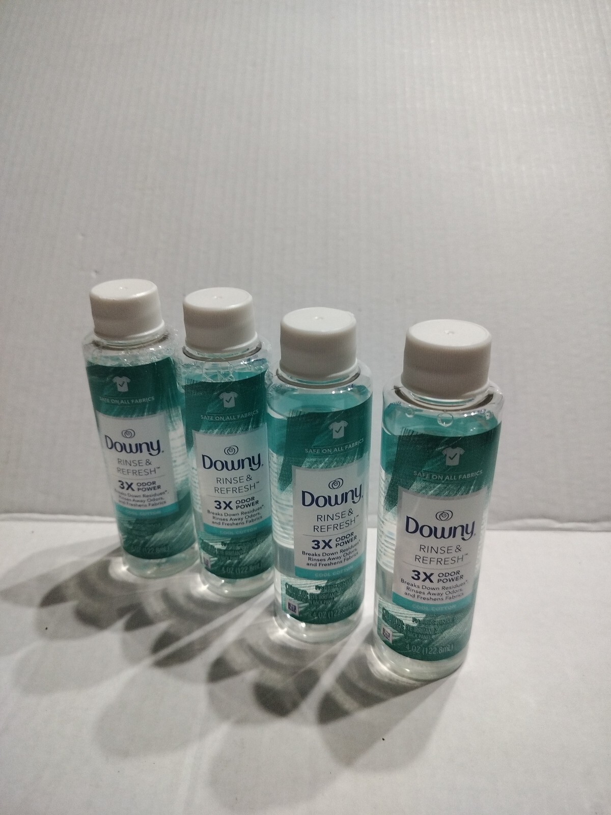 Downy Rinse & Refresh 3x Odor Power – Cool Cotton – 4oz – Lot of 4