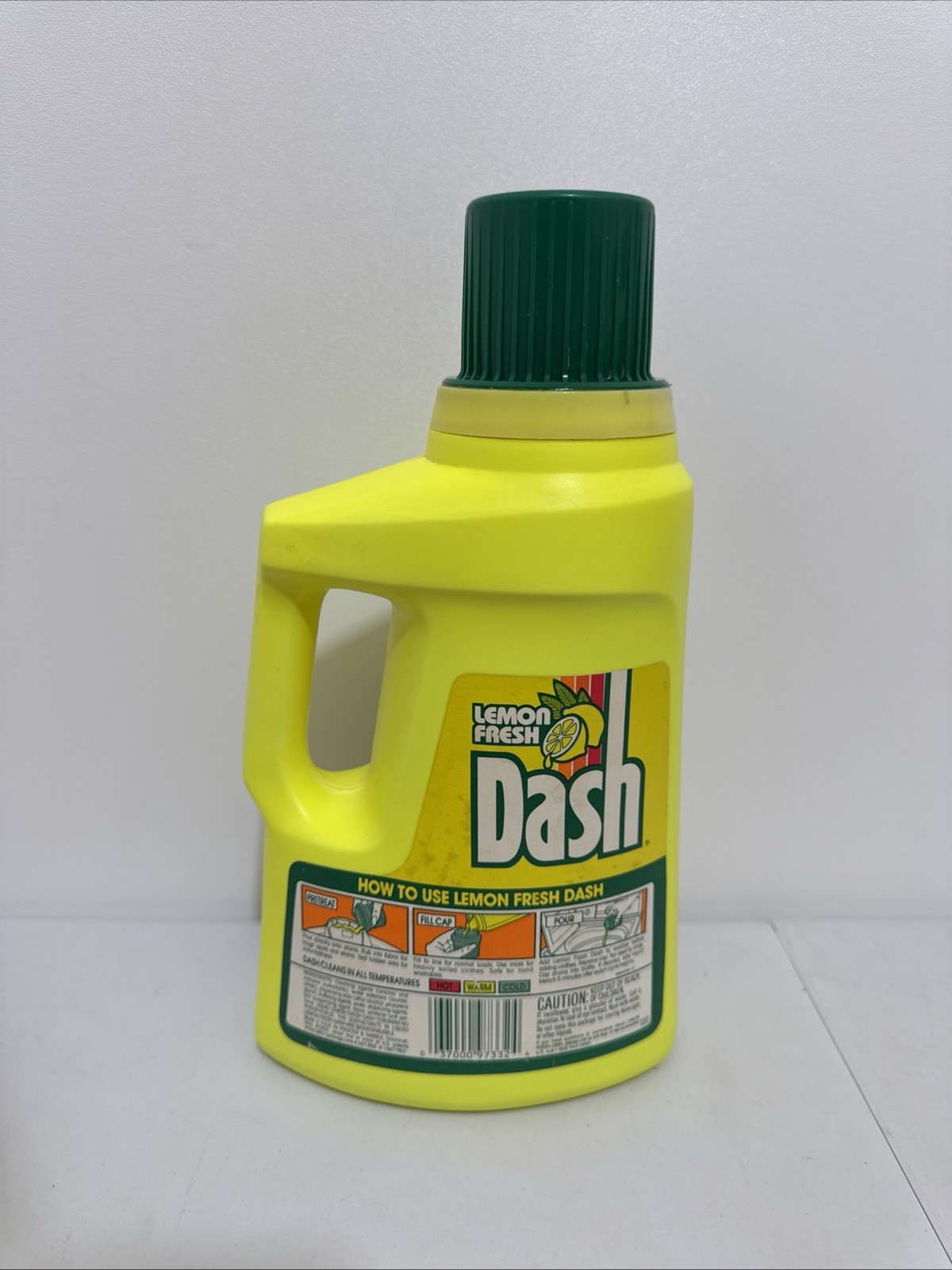 Lemon Fresh Dash Fights Dirt & Odors Laundry Detergent 64 Fl Oz. 1989 95% Full