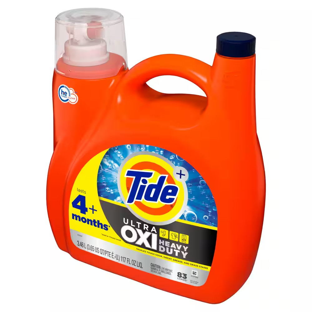 117 oz. Ultra Oxi Heavy Duty Liquid Laundry Detergent, Original Scent, 83 Loads