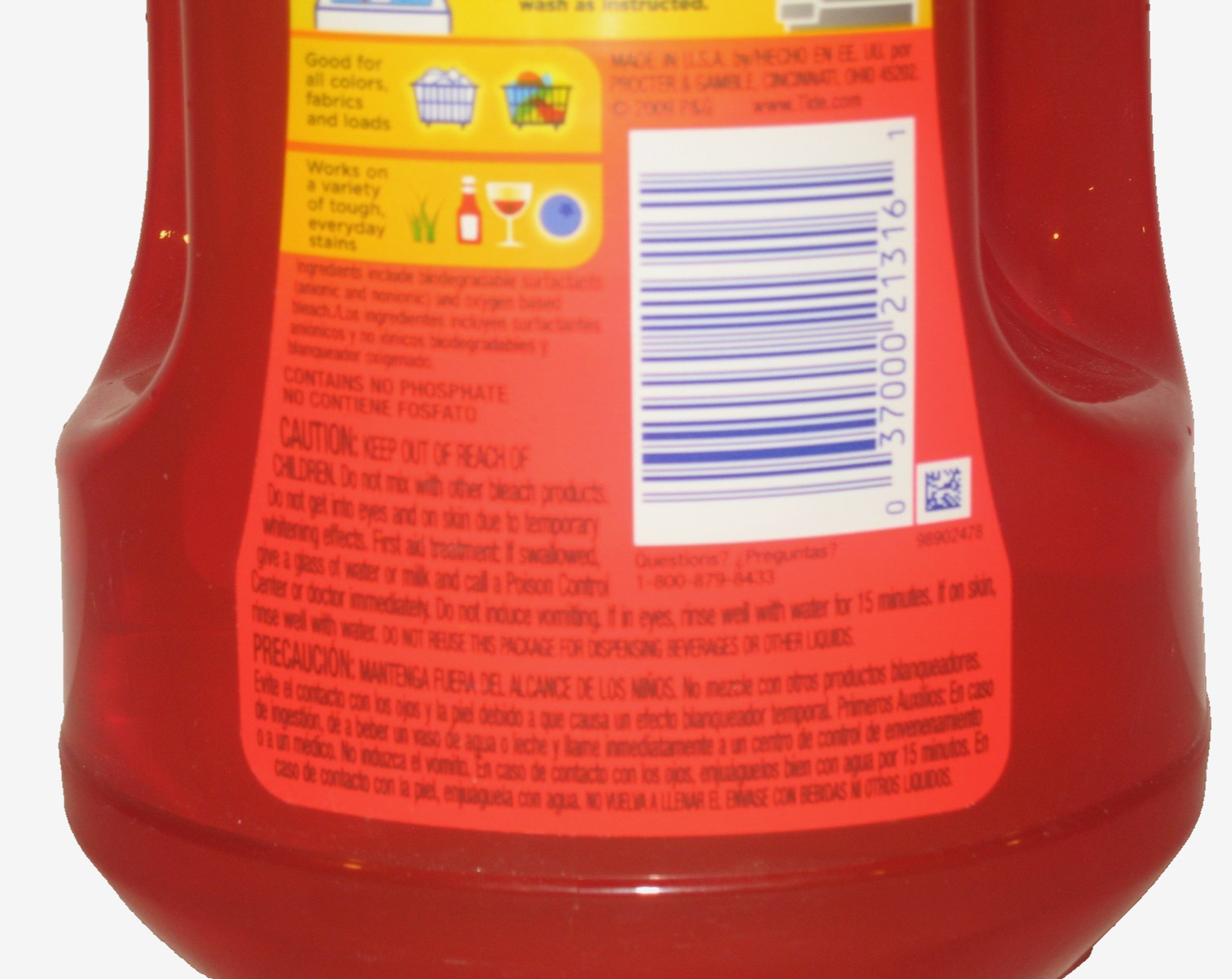 NOS Discontinued! TIDE STAIN RELEASE In-Wash Booster or Pre-Treat XL 68FL OZ