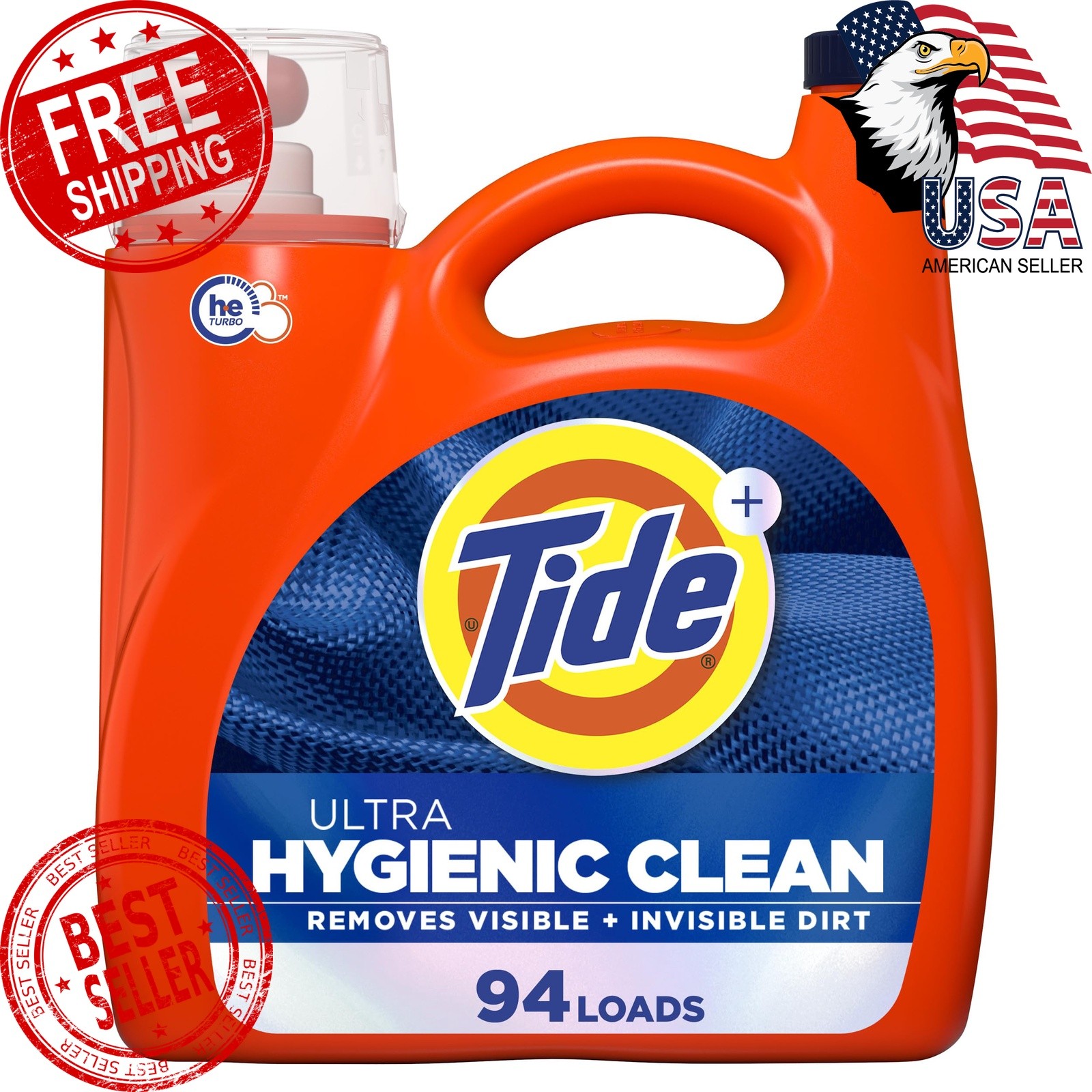Tide Ultra Hygienic Clean Liquid Laundry Detergent 132 oz