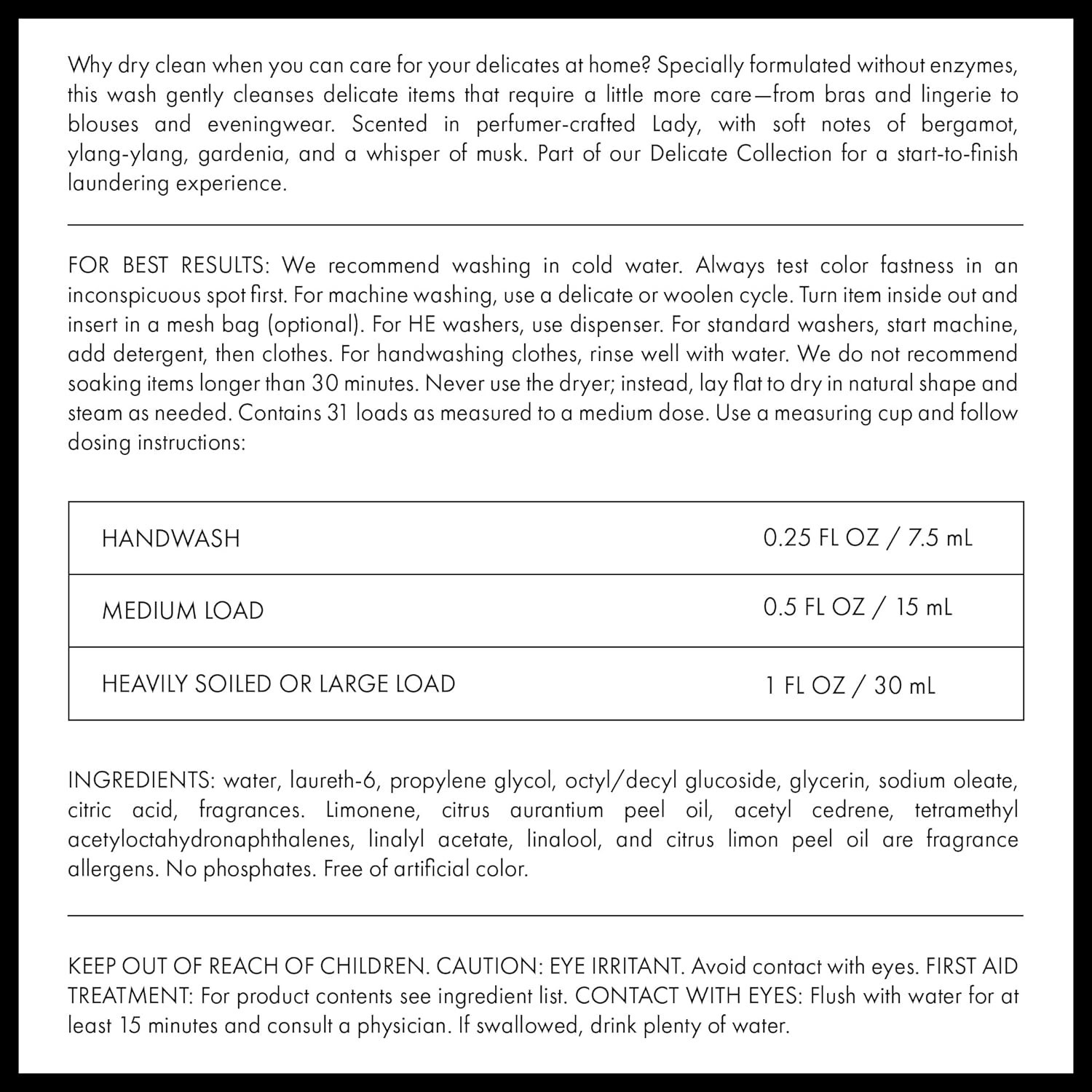 Delicate Wash Luxury Laundry Detergent – 31 Loads