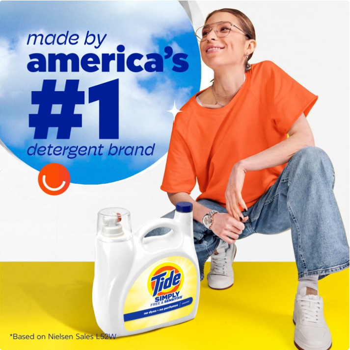 3 Pack Tide Simply Liquid Laundry Detergent, Free & Sensitive, 173 fl oz Pk