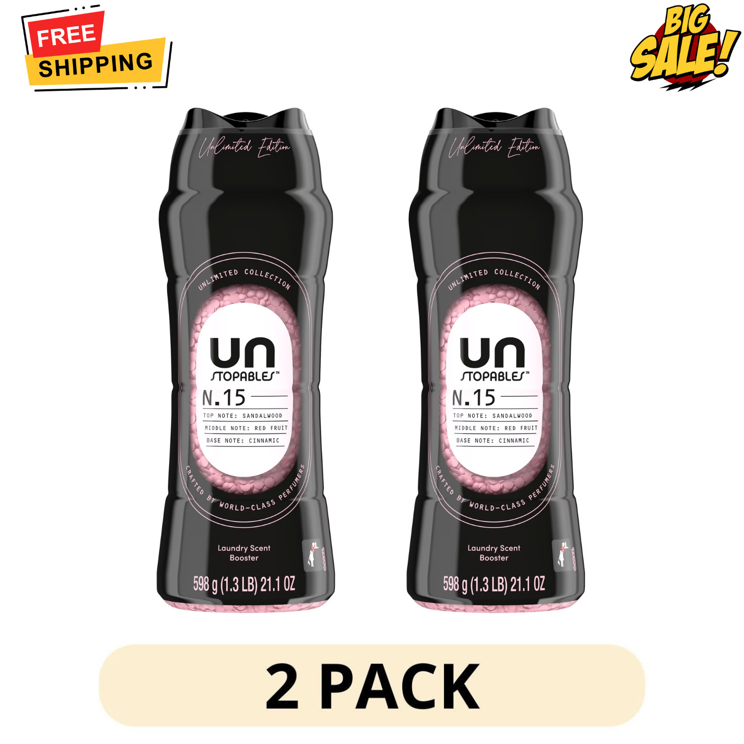 2 Pack Downy Unstopables Unlimited Collection No.15 Scent Beads 21.1 oz