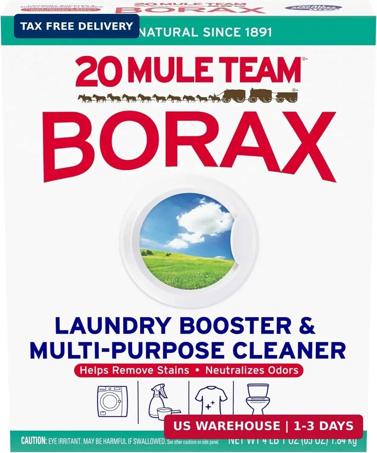 20 Mule Team Detergent Booster – 65oz Free Shipping