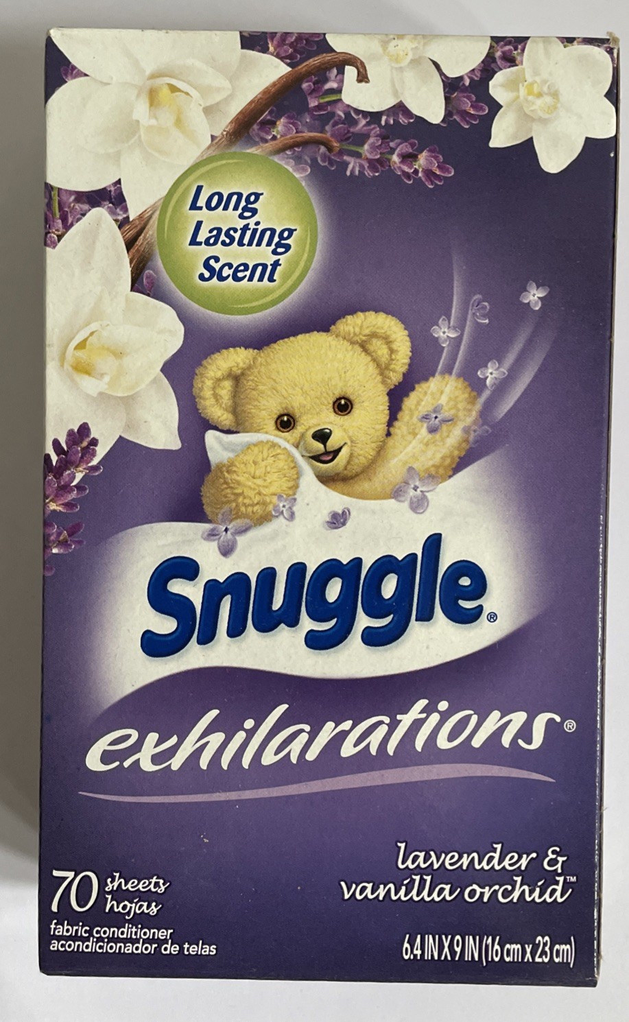 Snuggle Exhilarations Fabric Softener Sheets Lavender & Vanilla Orchid 70 Ct NEW