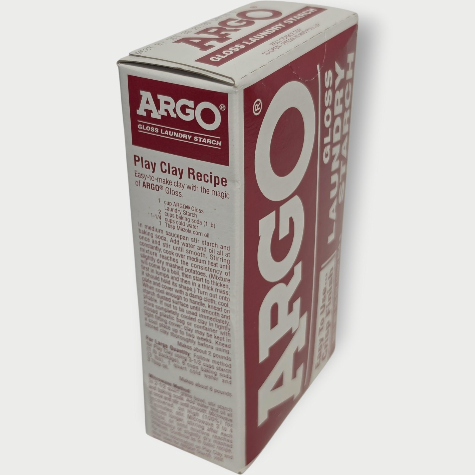 NEW SEAL ARGO Gloss Laundry Starch Red Removes Greasy Spots 16oz BEST BY 10/13