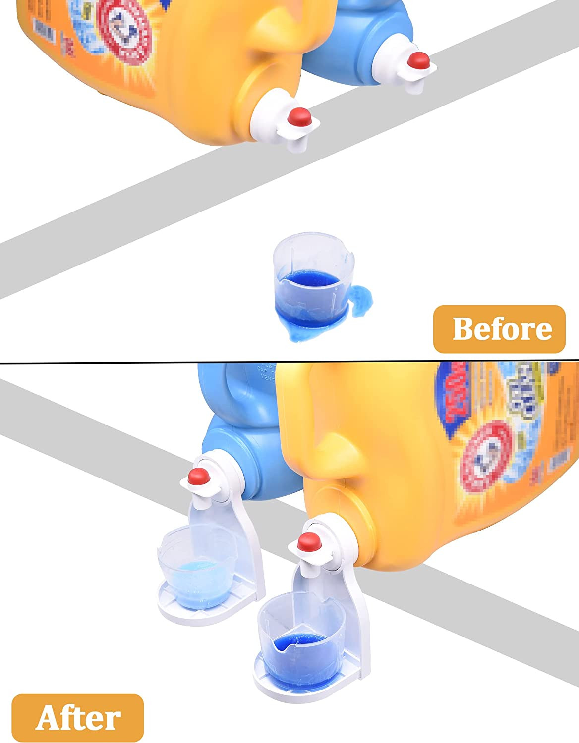 Laundry Detergent Cup Holder, Drip Tray Catcher for Laundry Fabric Softener, No