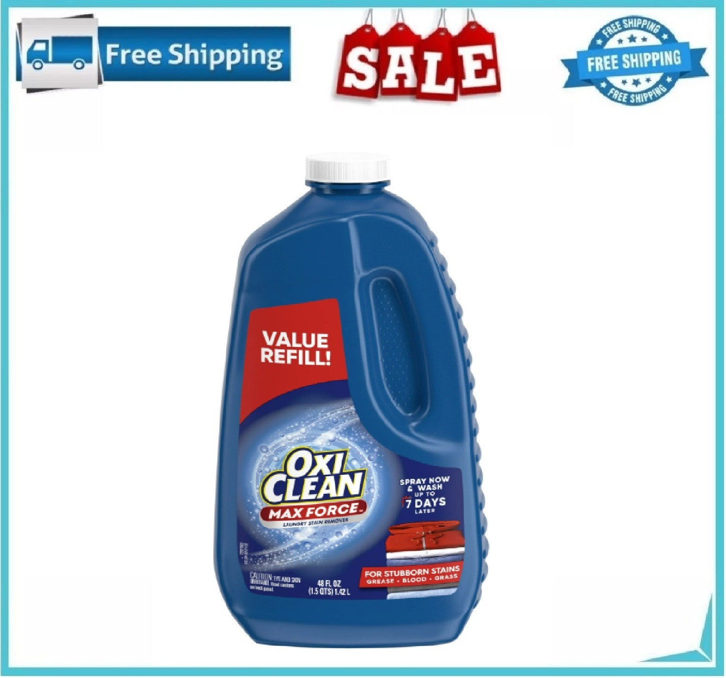 OxiClean MaxForce Stain Remover Spray Refill, 48 fl oz