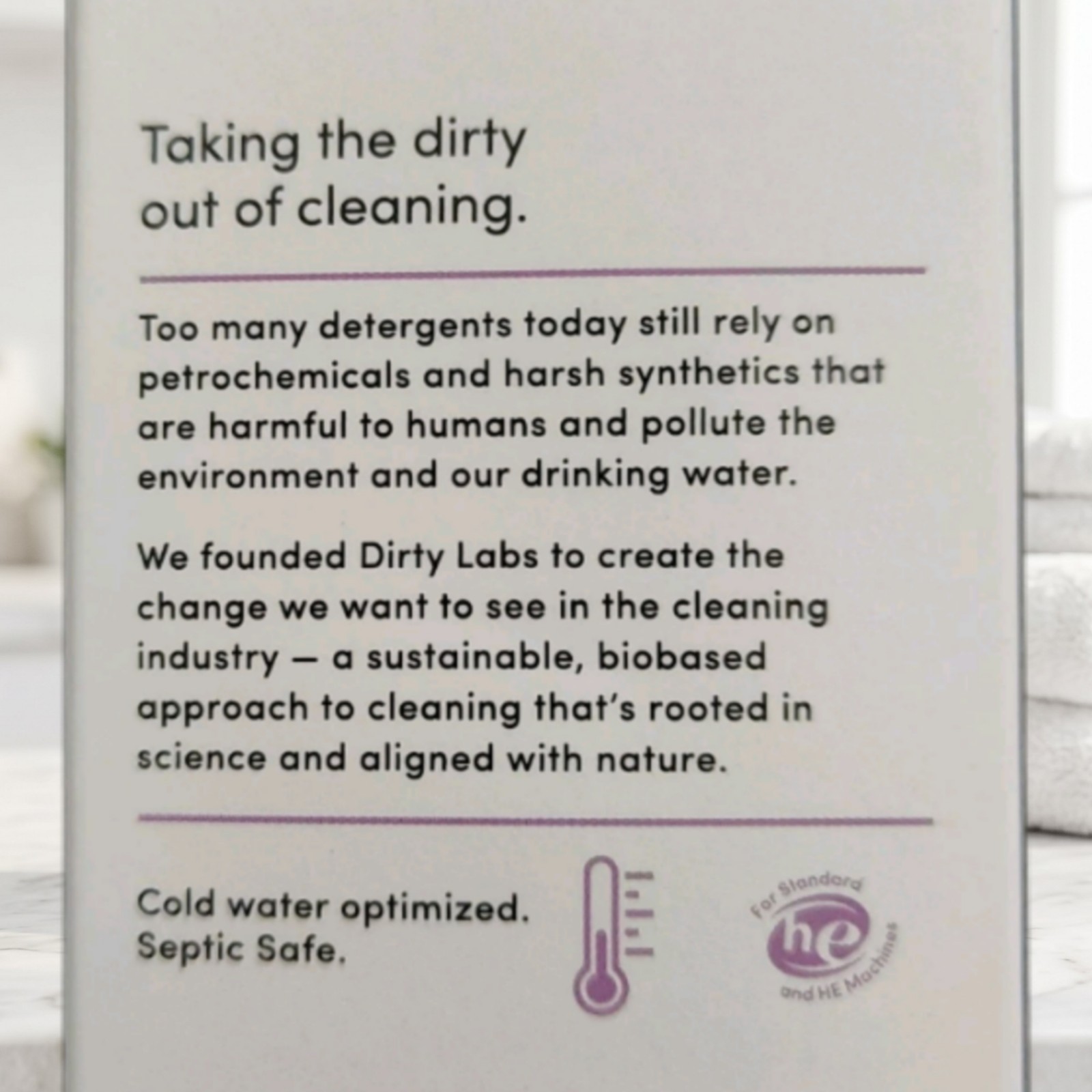 Dirty Labs Murasaki Bio Laundry Detergent – Jasmine Matcha Vetiver (8.6 fl oz)