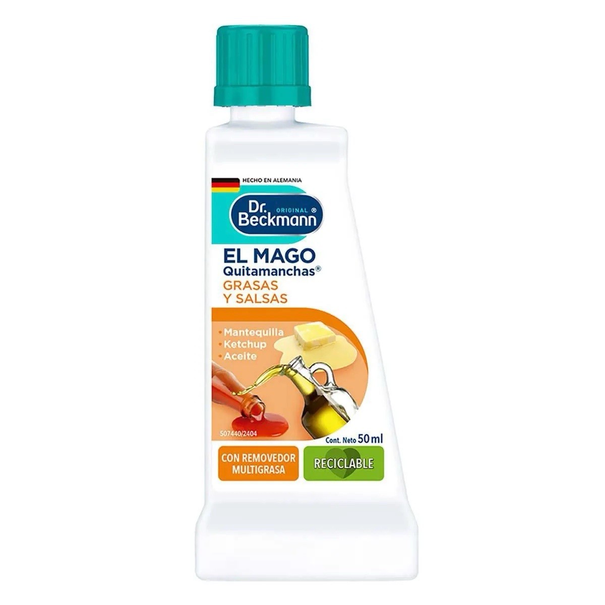 Dr. Beckmann Grease & Sauce Stain Remover 50ml Oil Butter Ketchup Fabric Cleaner