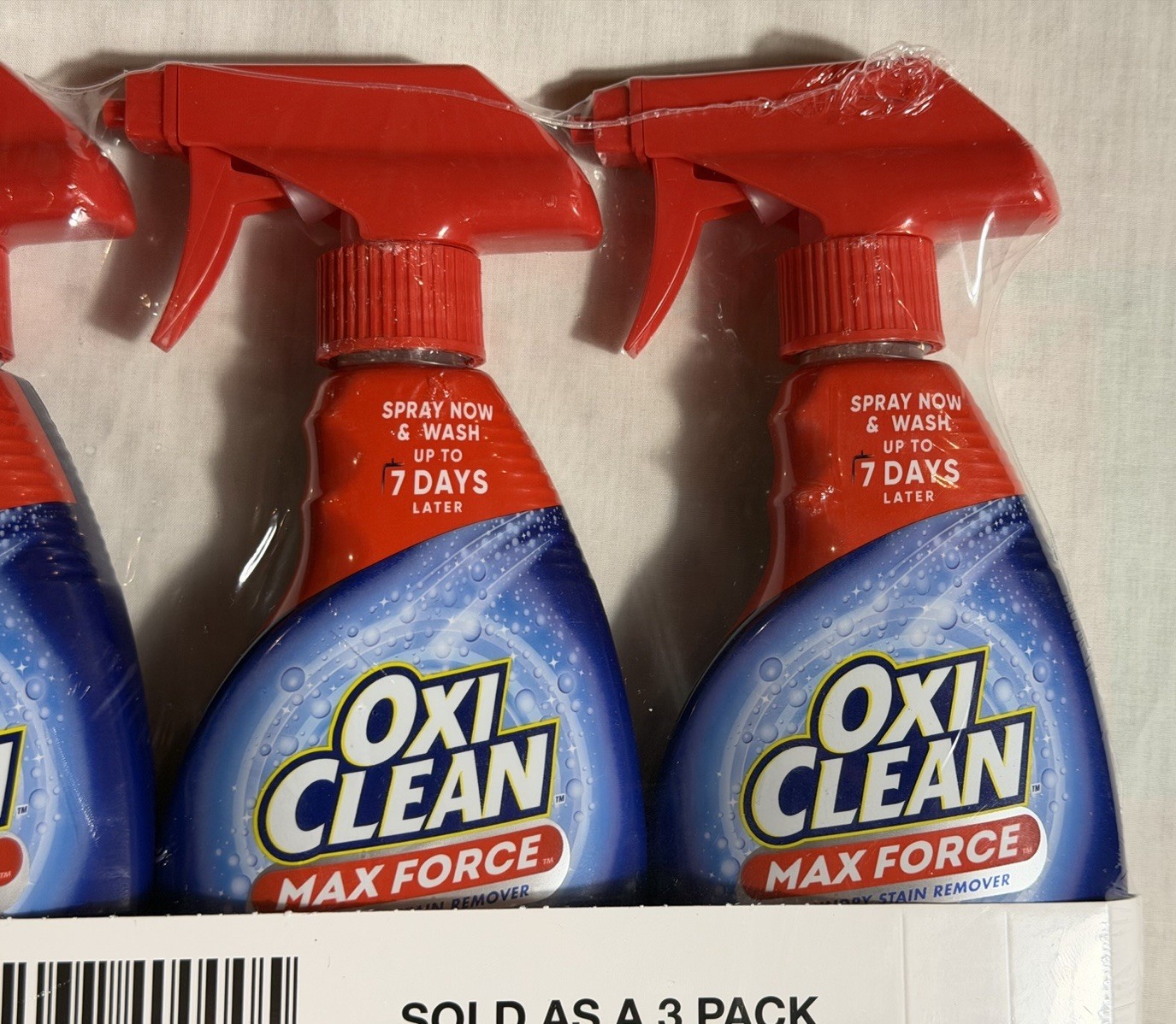 OxiClean Max Force Laundry Stain Remover Spray 12 fl oz 3 Pack New Sealed
