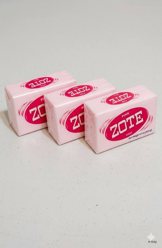 Pink Zote Laundry Bar Soap, 14.1oz (400g) (Pack of 3)