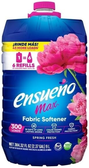 Ensueno Max Fabric Softener 300 Loads, 304 oz