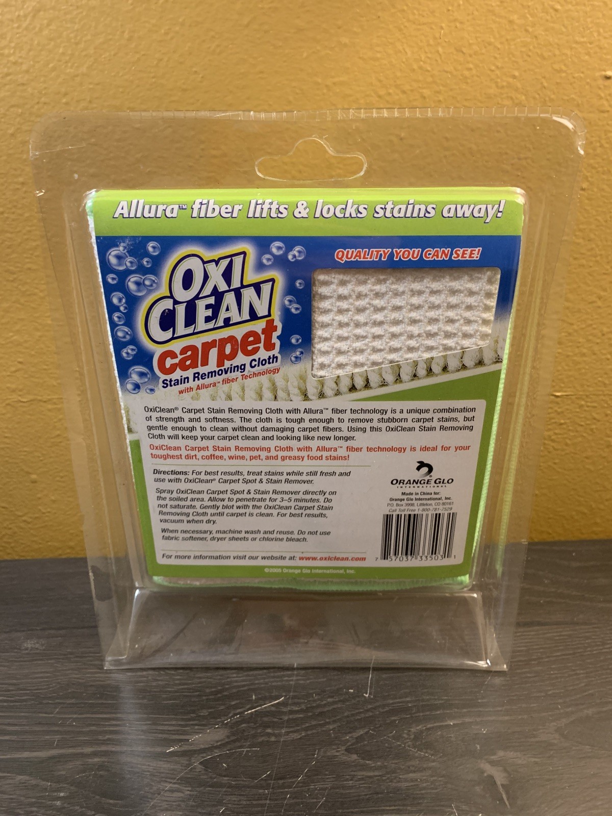 OxiClean Carpet Stain Removing Cloth Allura Fiber Stain Lifting New in Package