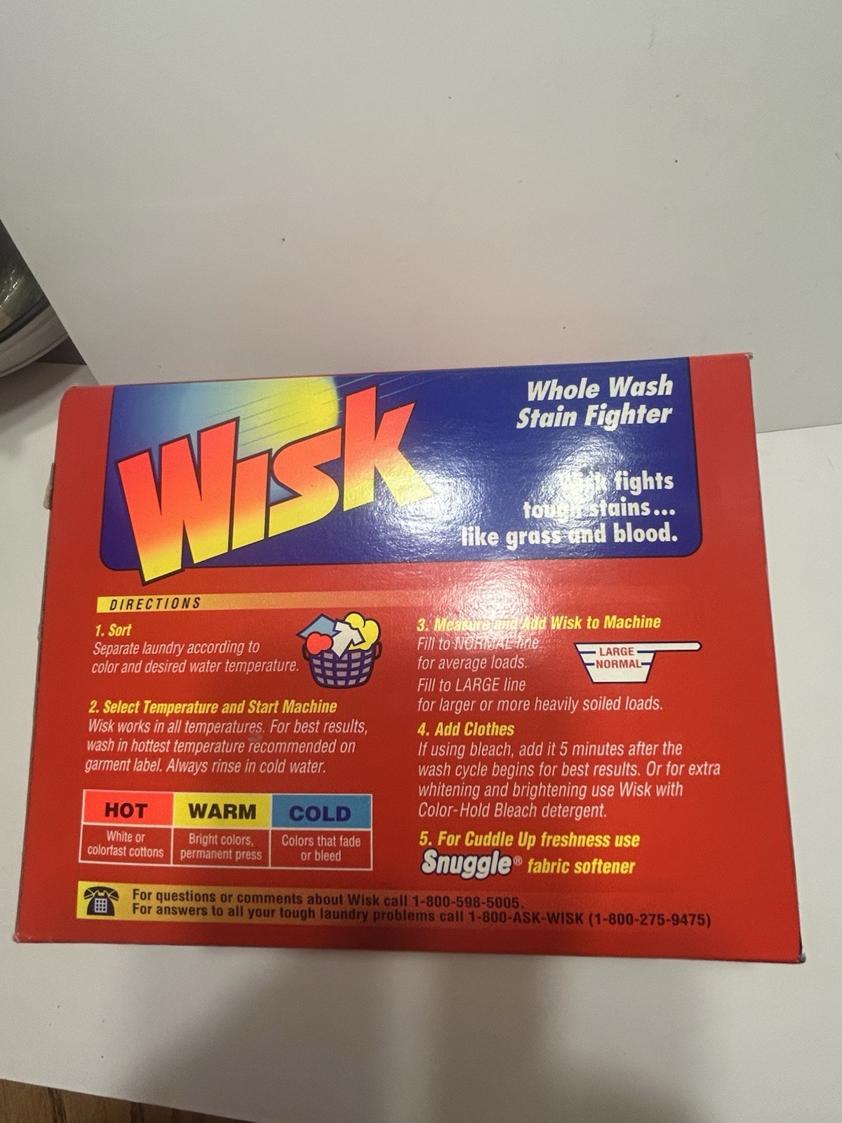 Wisk Laundry Detergent Washing Powder NOS Vintage 1997 Sealed 90s Movie Prop
