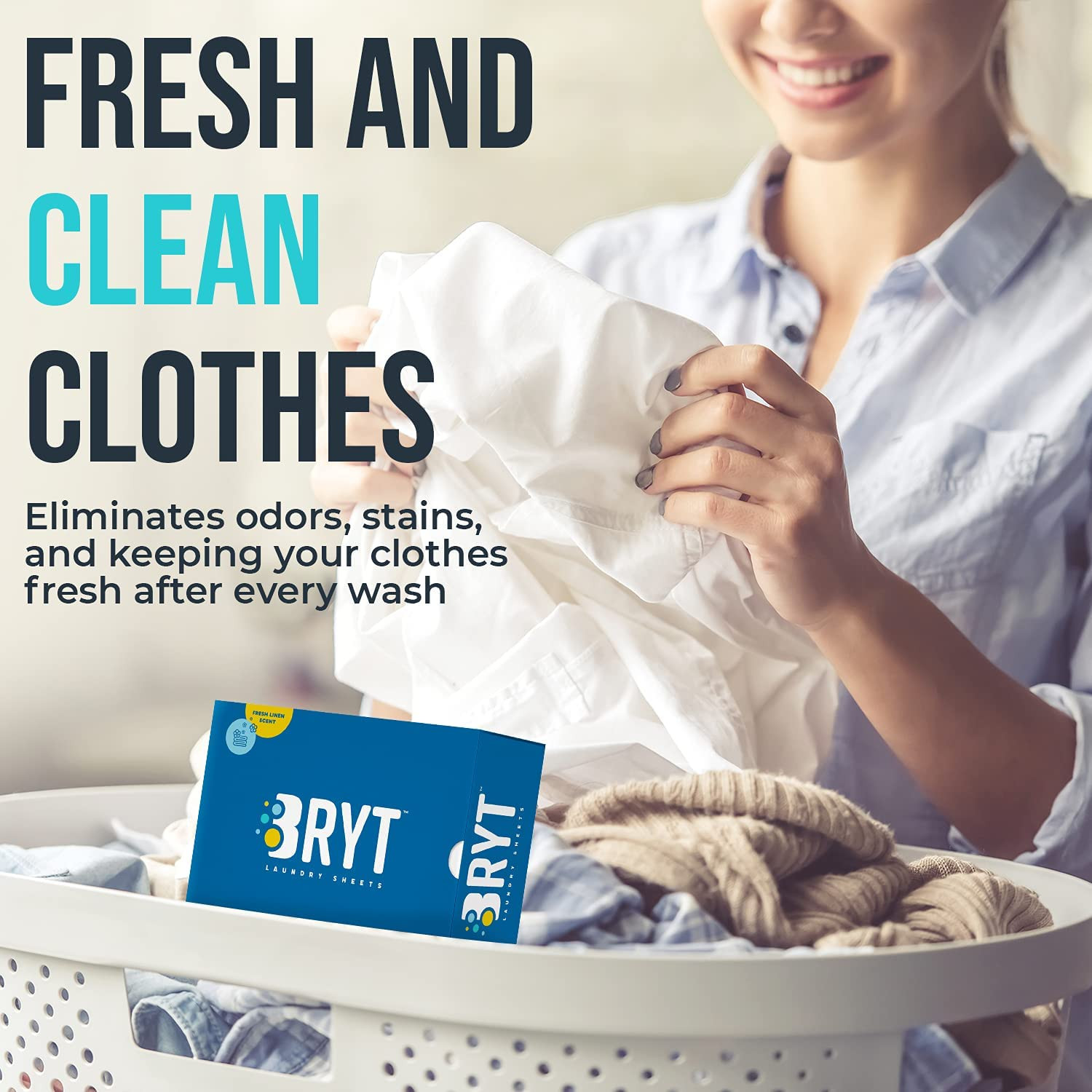 Laundry Detergent Sheets Eco Friendly Light Fresh Scent 50 Pack Detergent Strip