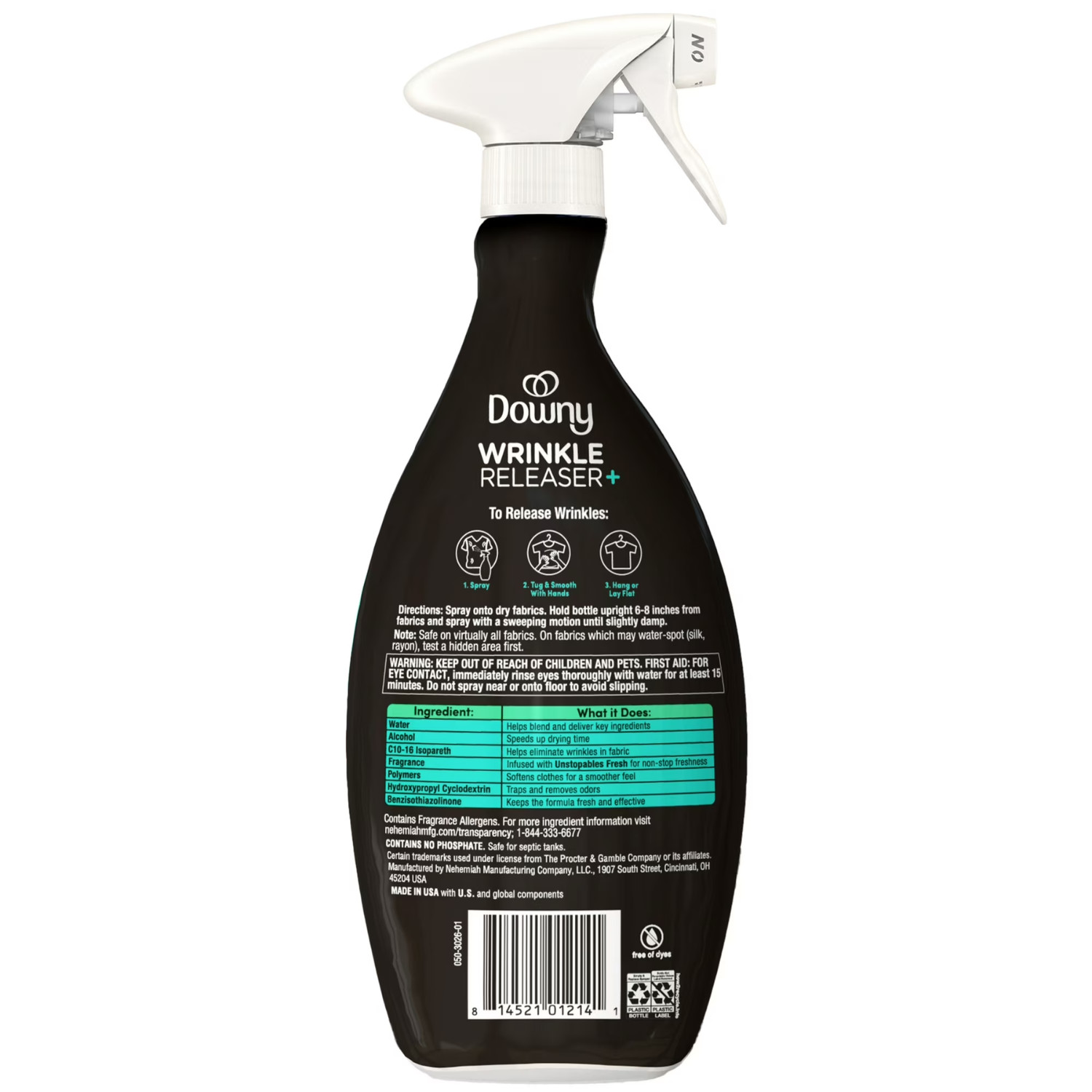 (4 Pack) Downy Unstopables Fresh Wrinkle Releaser Fabric Spray 33.8 fl oz