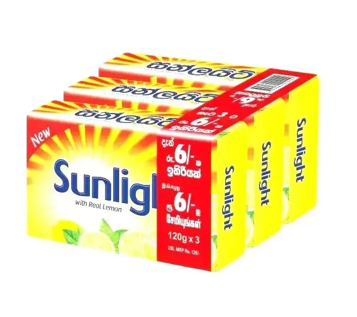 Sunlight Soap Yellow Promo Pack 120g x 3 Pack Clothes Washing Soap Free Shipping