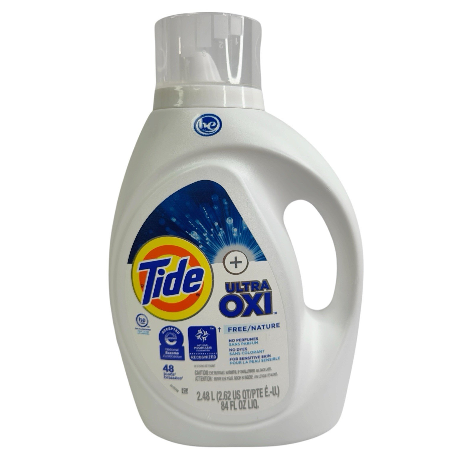 Tide Free Laundry Detergent Liquid with Ultra Oxi Boost 84 fl oz, 48 Loads