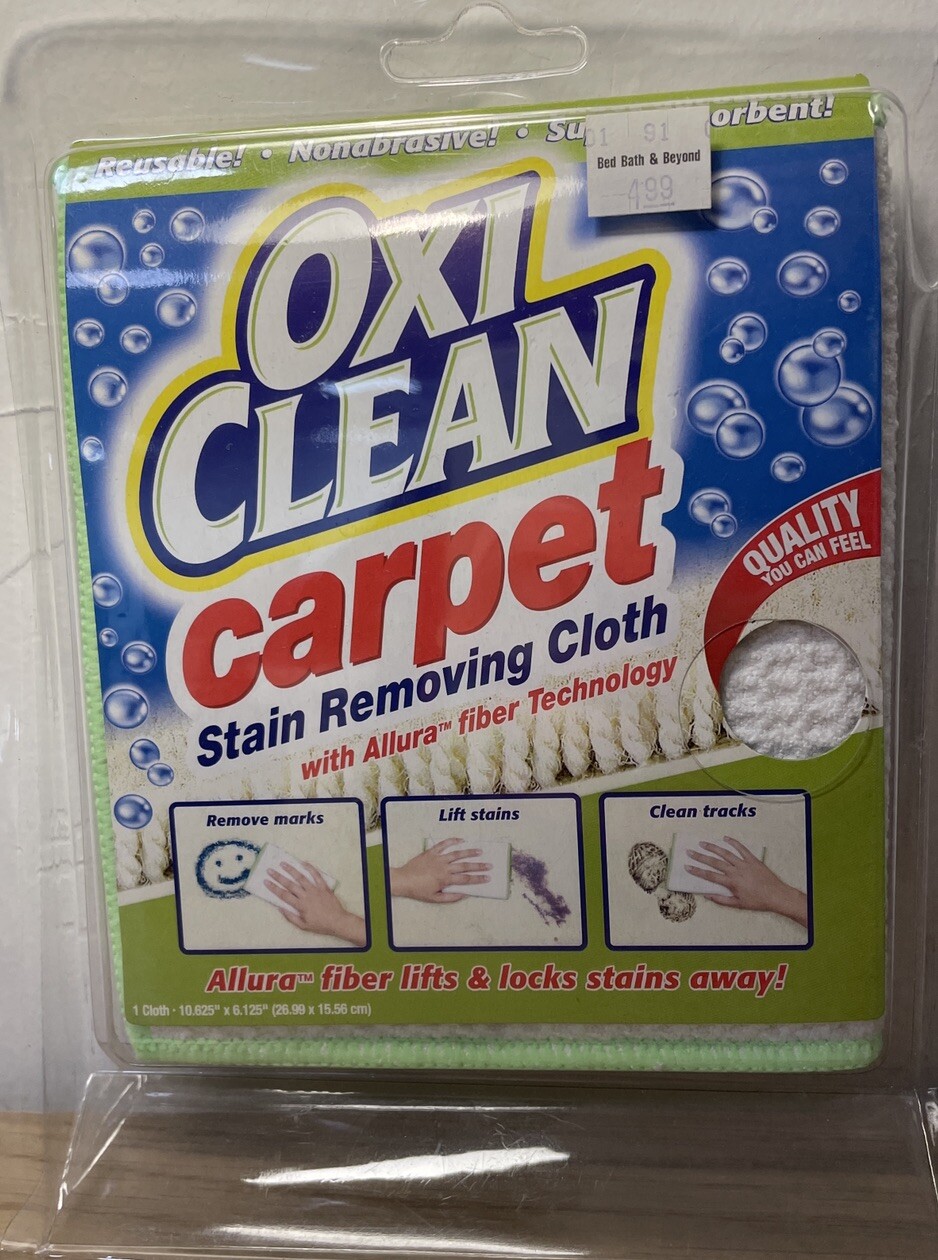 OxiClean Carpet Stian Removing Cloth Allura Fiber Stain Lifting New in Package