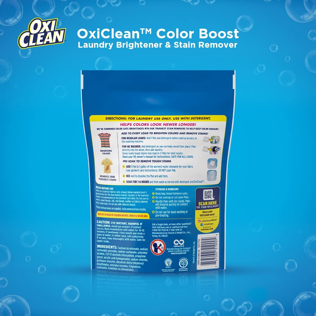 OxiClean MaxForce Power Packs 10 Count 4 in 1 Stain Fighting for Brighter Whites