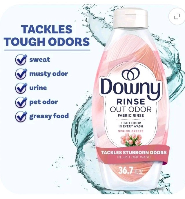 Downy Rinse Out Odor Laundry Rinse, Tackles Tough Odors and Refreshes, Spring…