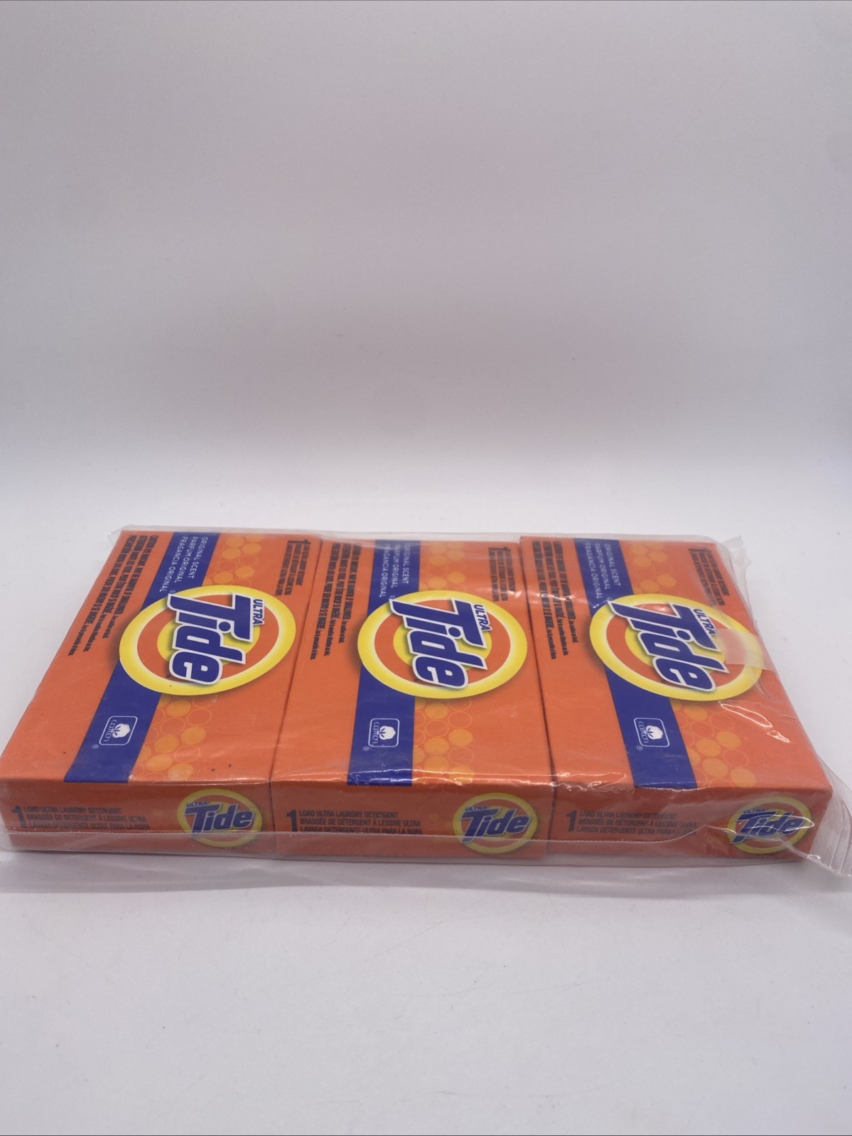 Tide Ultra Laundry Detergent 1 Load – Original Scent 1.4oz, Lot Of 3
